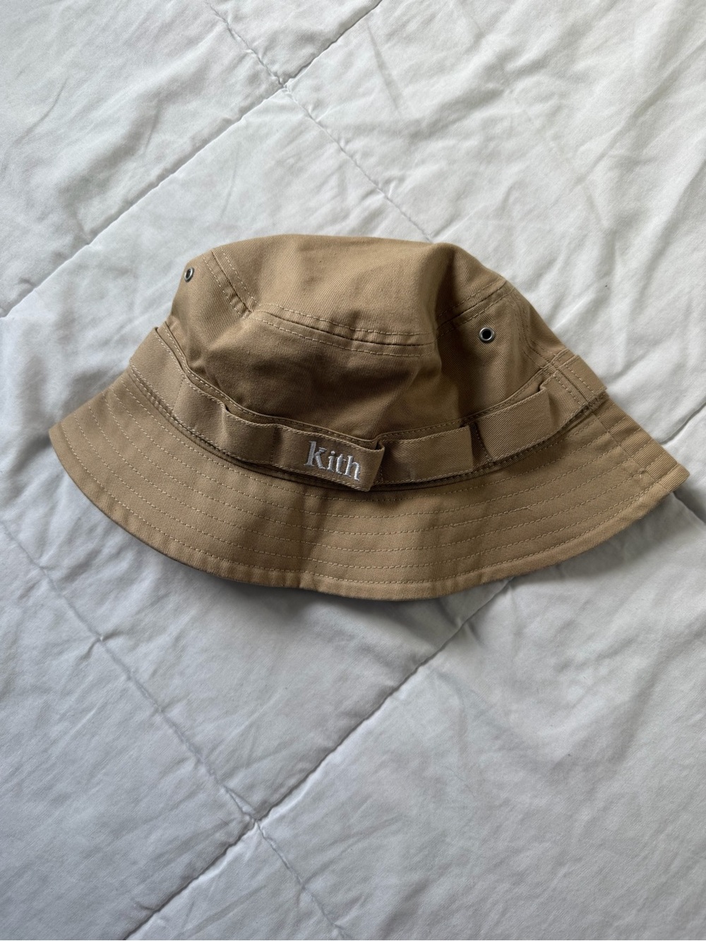 Kith Khaki Bucket Hat with Subtle Logo